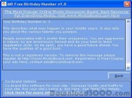 MB Free Birthday Number screenshot